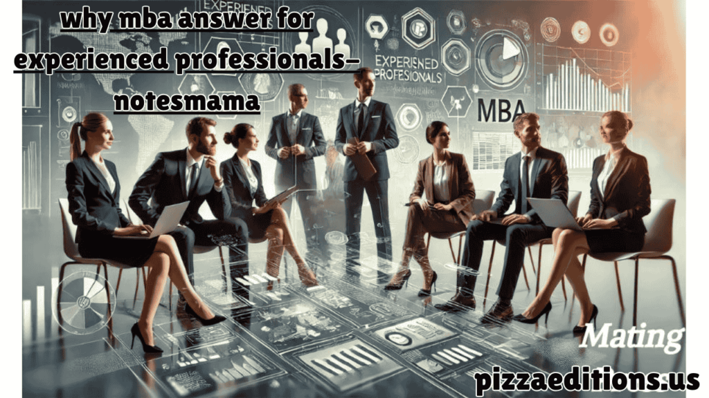 why mba answer for experienced professionals-notesmama